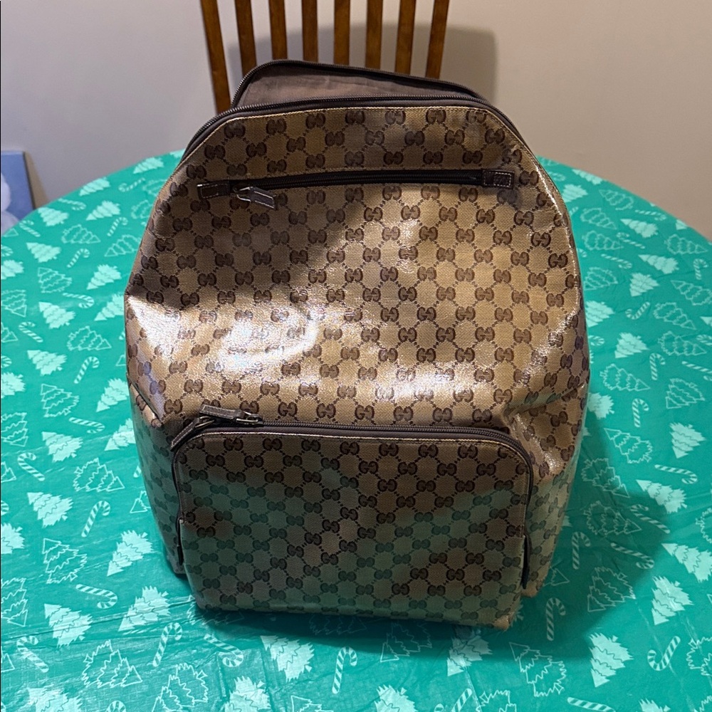 Gucci Brown Monogram Backpack & Duffle bag